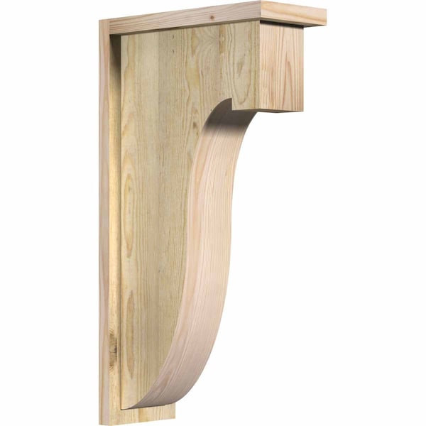 Ekena Millwork Del Monte Rough Sawn Corbel w/Backplate, Douglas Fir, 6"W x 14"D x 26"H COR06X14X26DEL01RDF - main